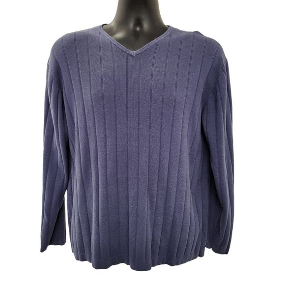 Wayne Gretzky Blue Vneck Sweater 100% Cotton Size: M - Picture 1 of 6